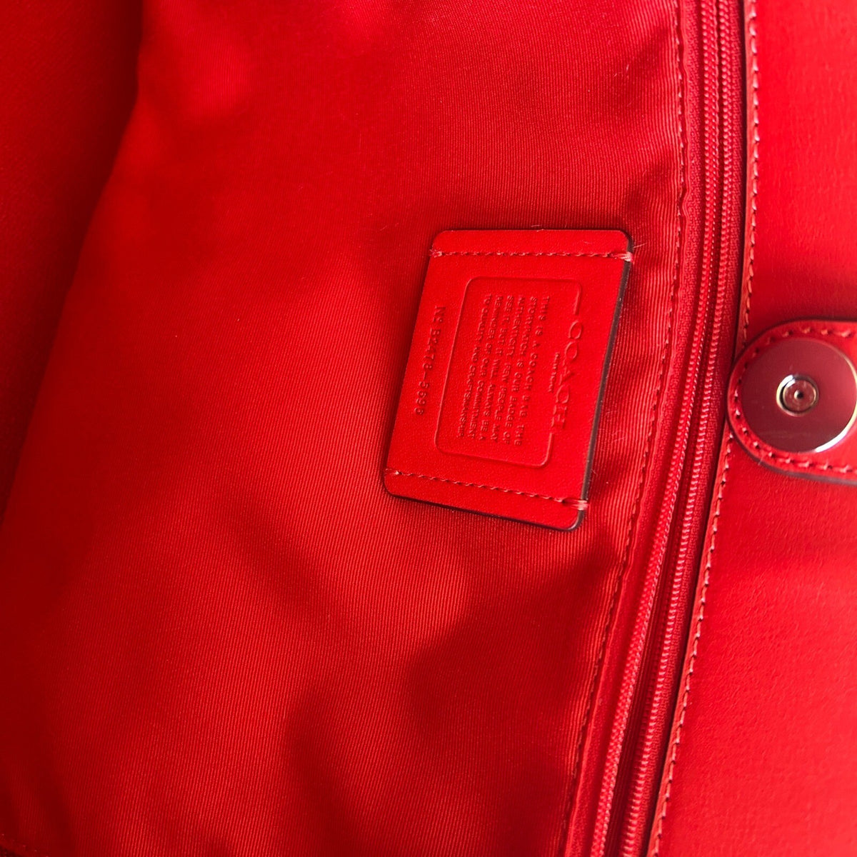 Coach City Tote Miami Red Khaki Brown Signature Canvas 5696
