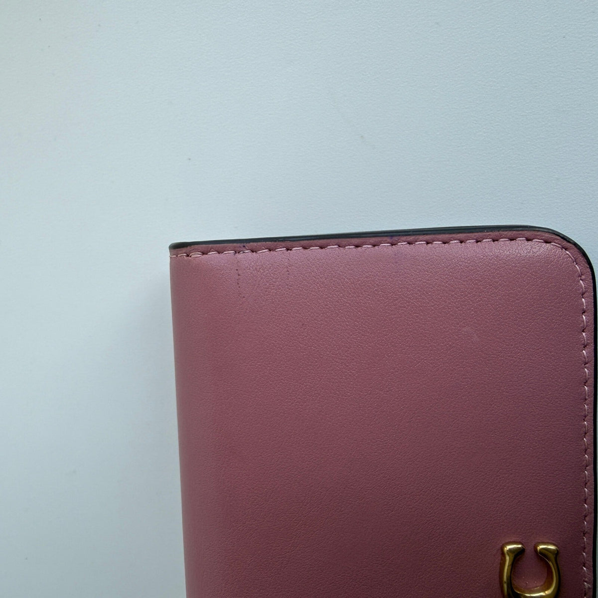Coach Essential Slim Card Case Peony Pink Leather Wallet CR990