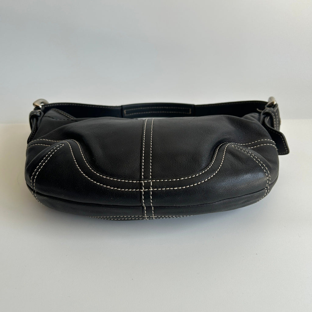 Coach Soho Small Hobo Black Leather Shoulder Bag 9541