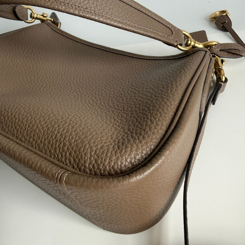 Coach Cary Crossbody Dark Stone Soft Pebble Leather CC437 Shoulder Bag