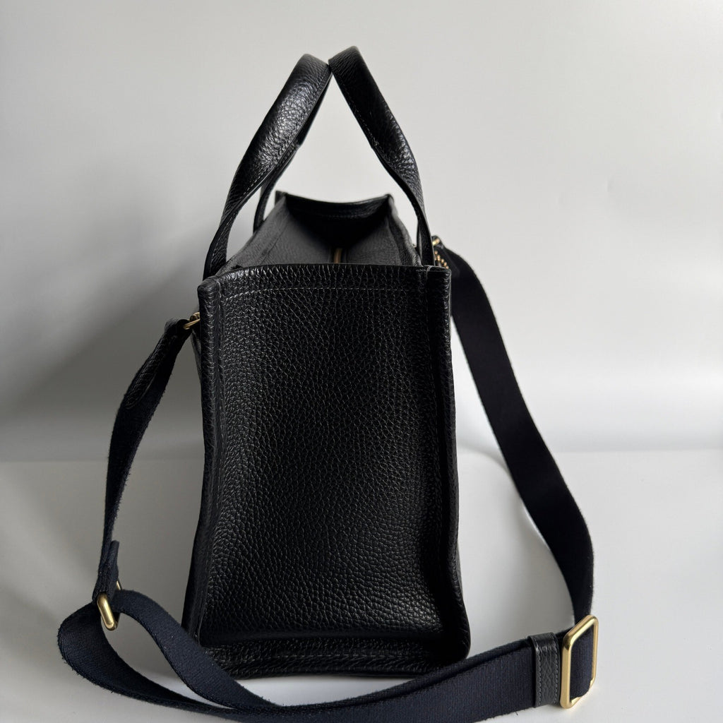 Coach Cargo Tote 26 Black Pebble Leather Crossbody CAM665