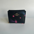 Coach Snap Wallet Black Celestial Disco Star Print Leather C7297