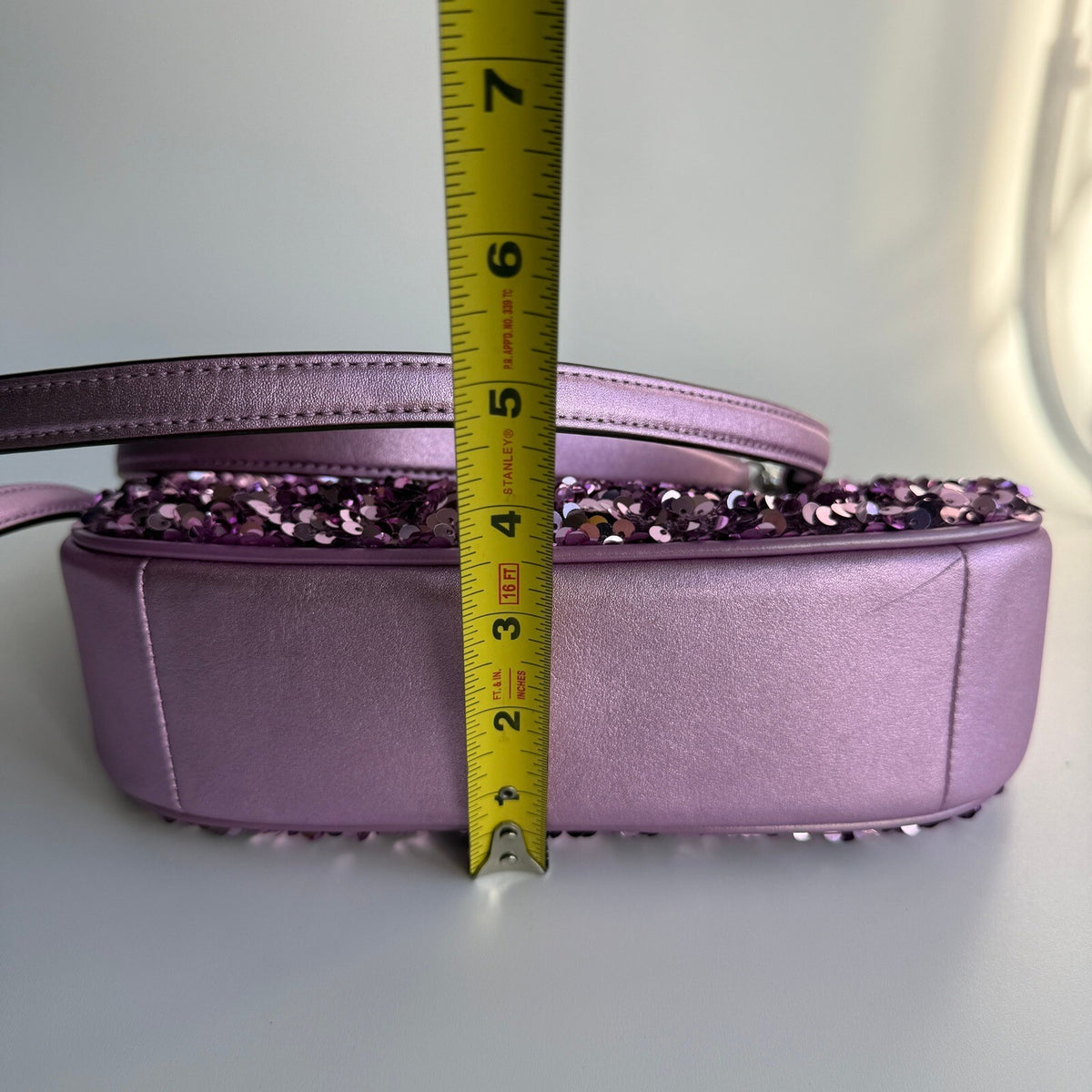 Coach Teri Shoulder Bag Lilac Purple Sequins CQ556 Crossbody Evening Purse