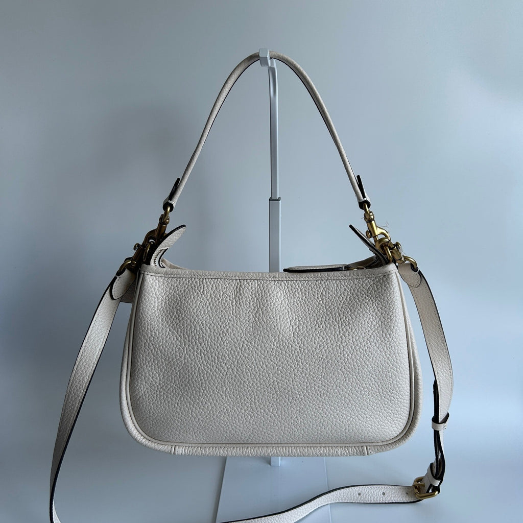 Coach Cary Crossbody Bag Chalk Pebble Leather Shoulder Bag CC437