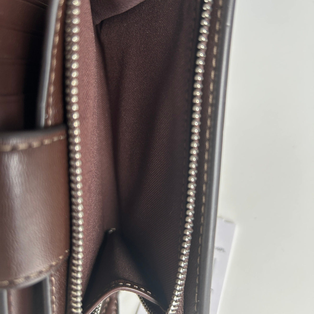 Coach Medium Corner Zip Wallet Maple Leather CR791 Bifold Organizer