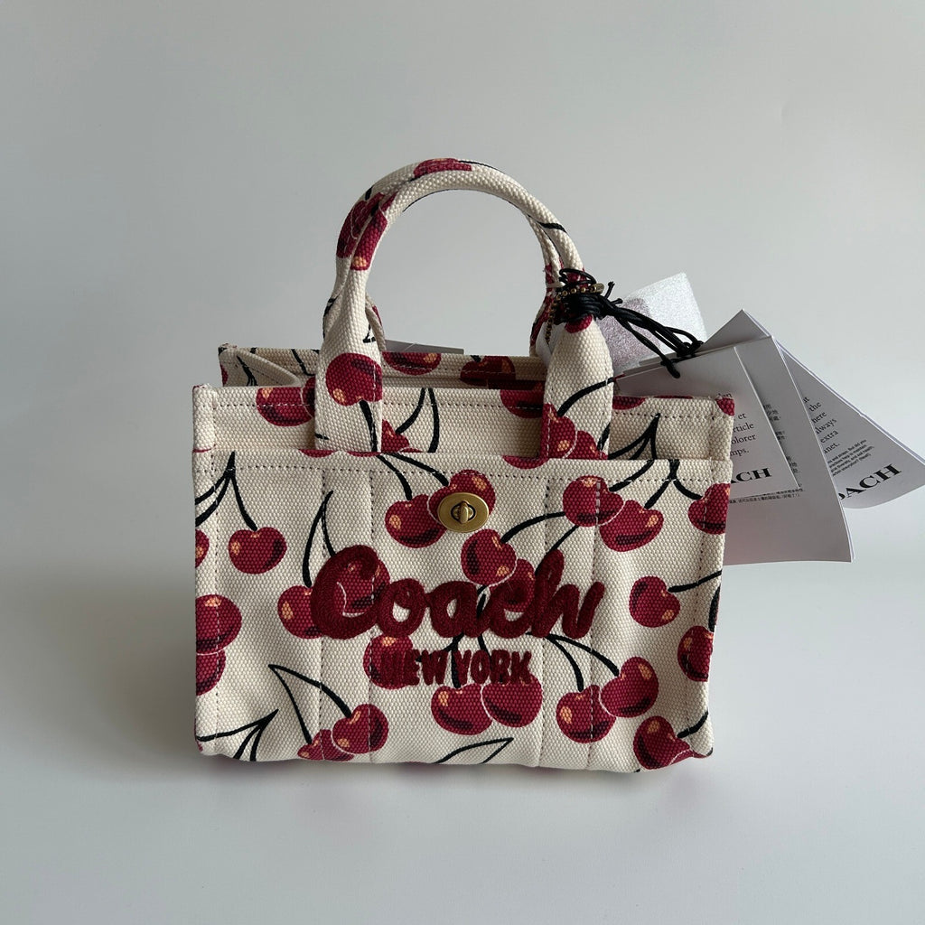 Coach Cargo Tote 20 Chalk Multi Canvas Bag CCH32
