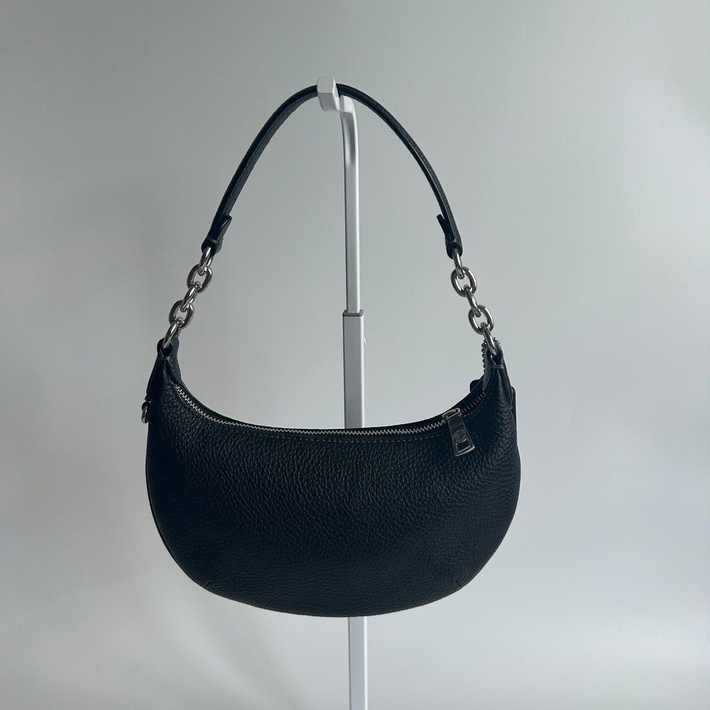 Coach Mini Payton Hobo Black Pebble Leather Shoulder Bag CN011