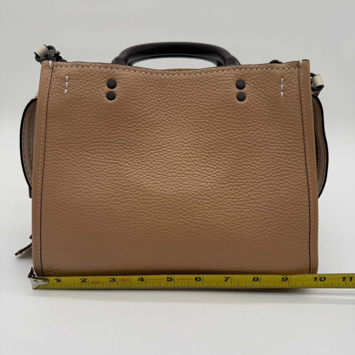 Coach Rogue 25 Beechwood Colorblock Pebbled Leather Satchel Bag 54536