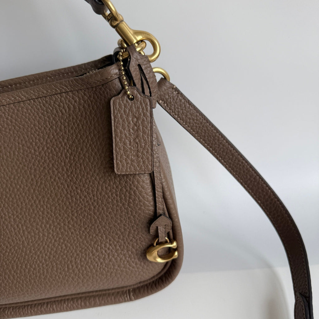 Coach Cary Crossbody Dark Stone Soft Pebble Leather CC437 Shoulder Bag