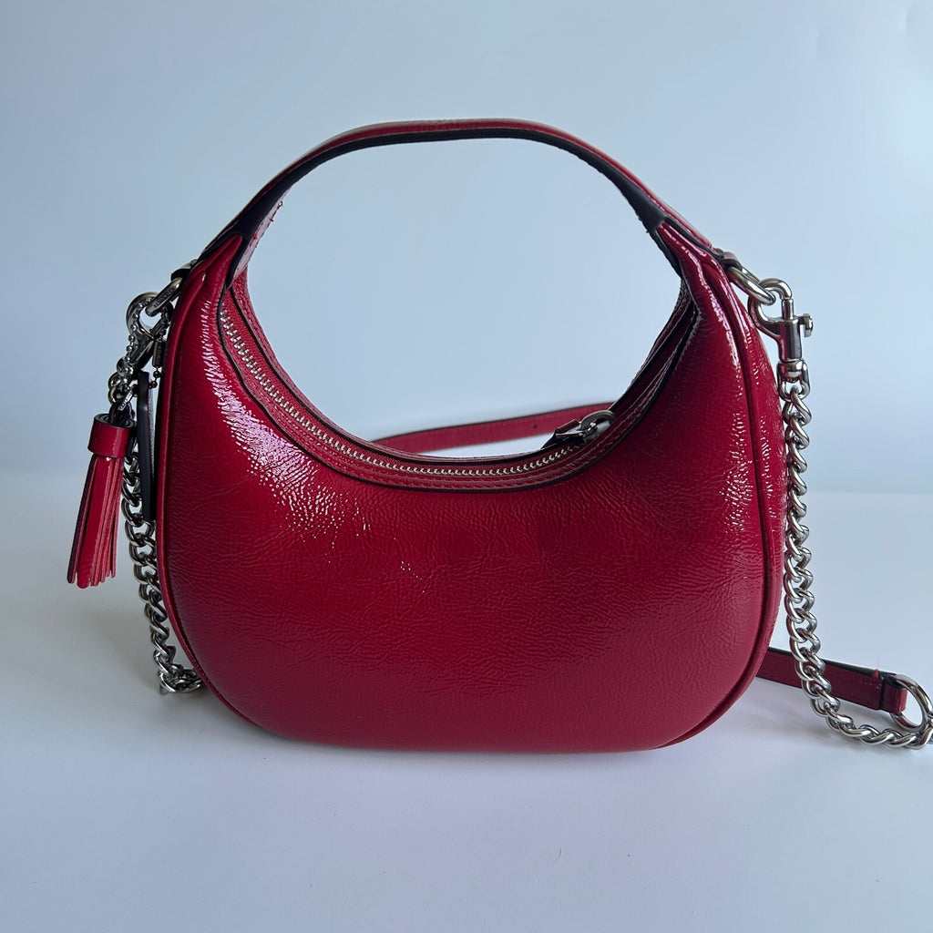 Coach Carmen Mini Crossbody Red Patent Leather Bag CW036