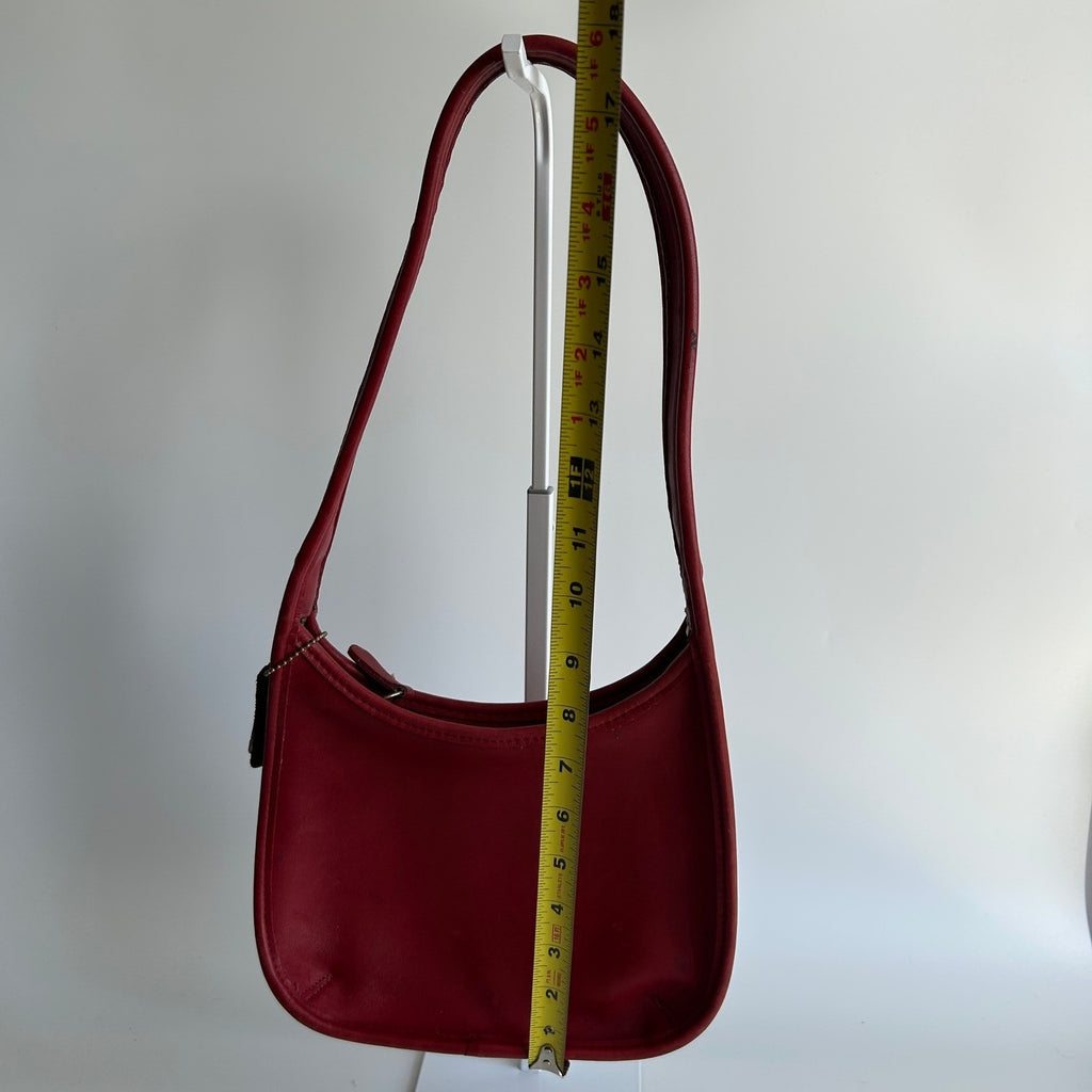 Coach Ergo Mini Zip Red Leather Shoulder Bag 9020 Vintage