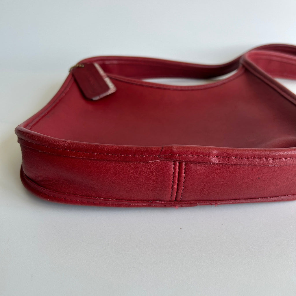 Coach Ergo Mini Zip Red Leather Shoulder Bag 9020 Vintage
