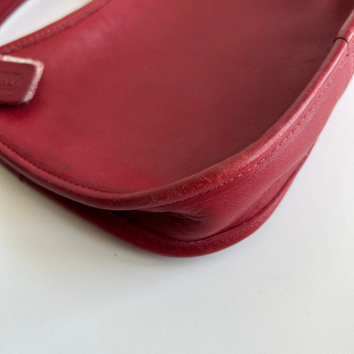 Coach Ergo Mini Zip Red Leather Shoulder Bag 9020 Vintage