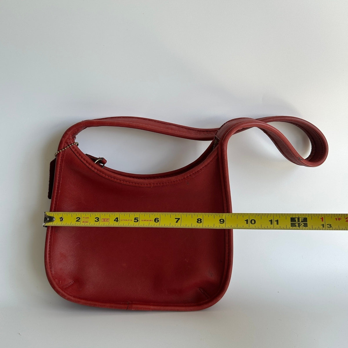 Coach Ergo Mini Zip Red Leather Shoulder Bag 9020 Vintage