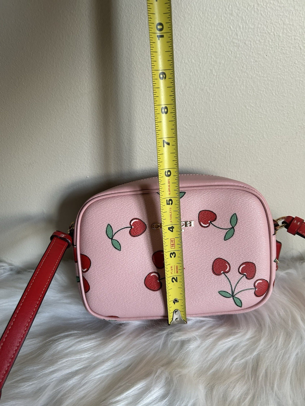 Coach Mini Jamie Camera Bag with Heart Cherry Print