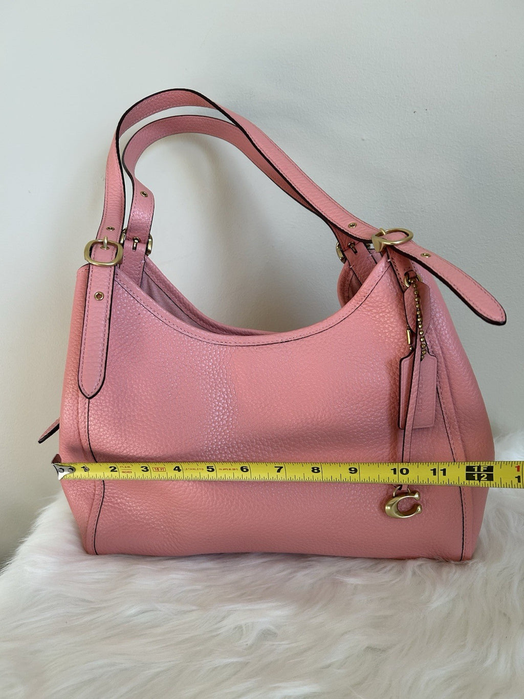 Coach Soft Pebble Leather Lori Shoulder Bag Candy Pink