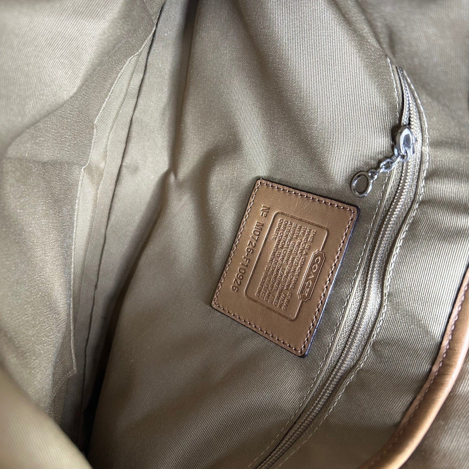 Coach Soho Flap Brown Signature Canvas Leather Shoulder Bag F10926 Good