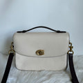Coach Cassie 19 Chalk White Pebbled Leather Crossbody Bag Fair