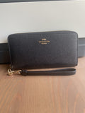 NWOT Coach Long Zip Around Wallet In Gold/Black