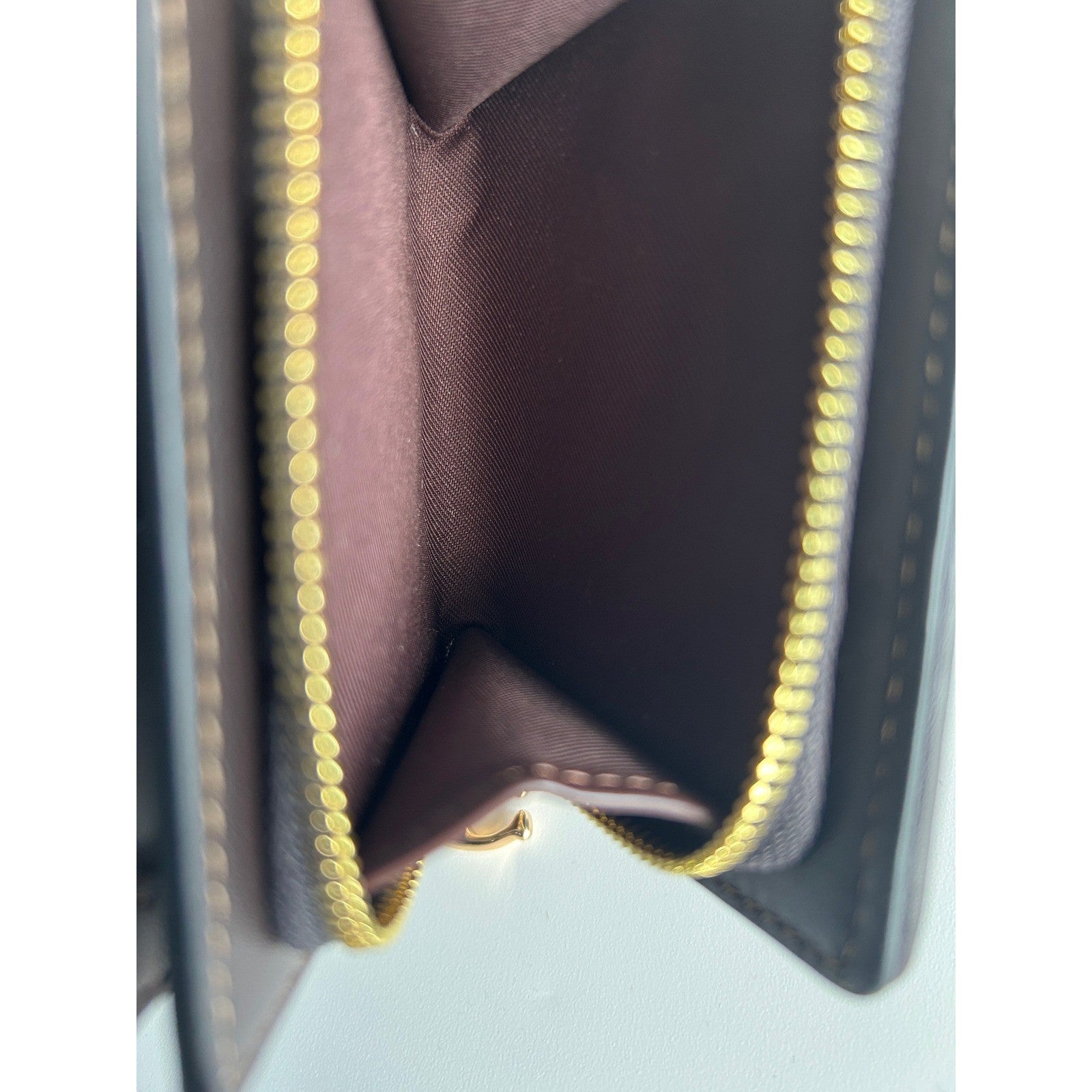 Coach Snap Wallet Brown Signature Chenille CCQ32 Excellent
