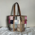 Coach Holiday Patchwork Multi Mixed Leather Tote Bag B06Q-10001 Good