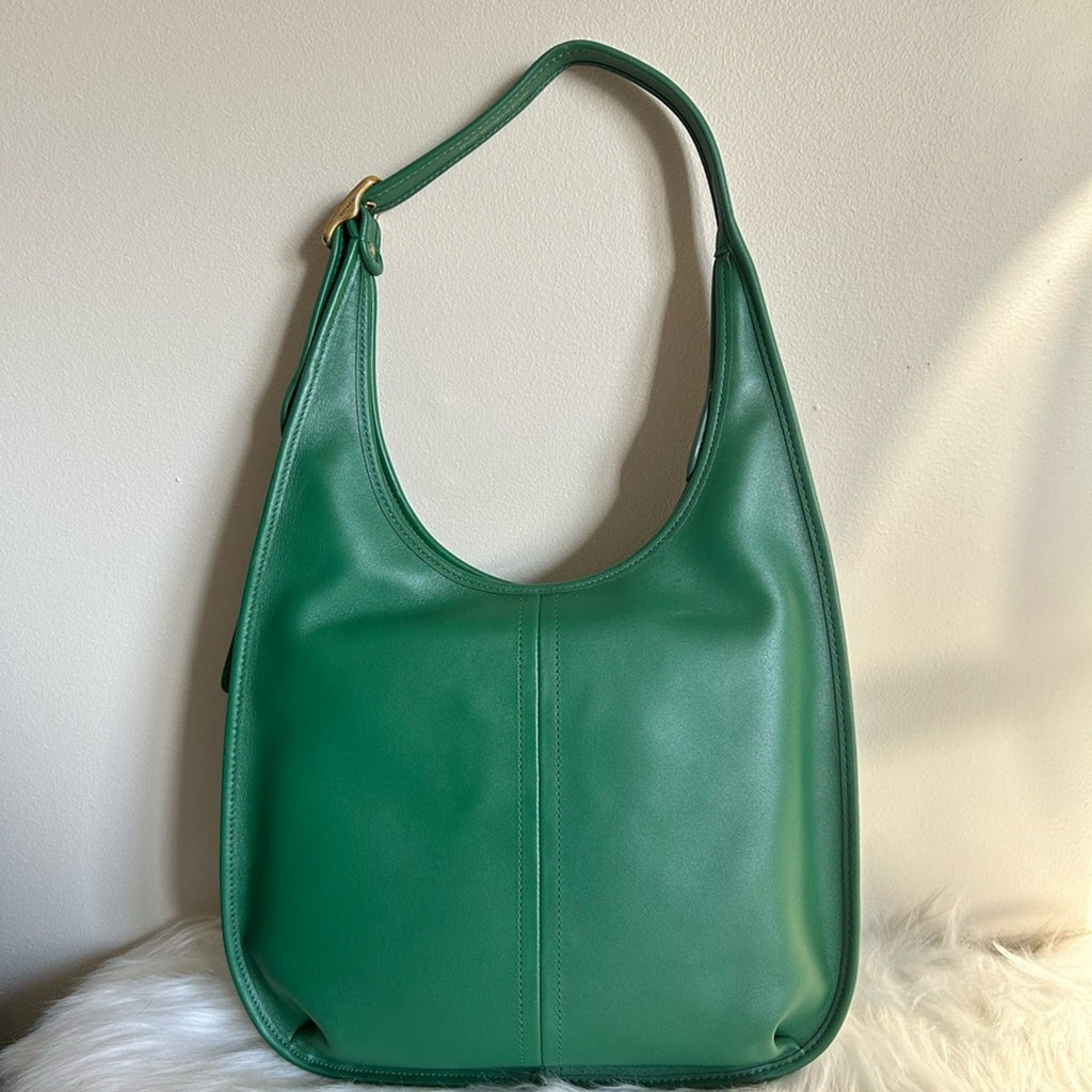 Coach Ergo Green Glovetanned Leather Hobo Shoulder Bag Excellent