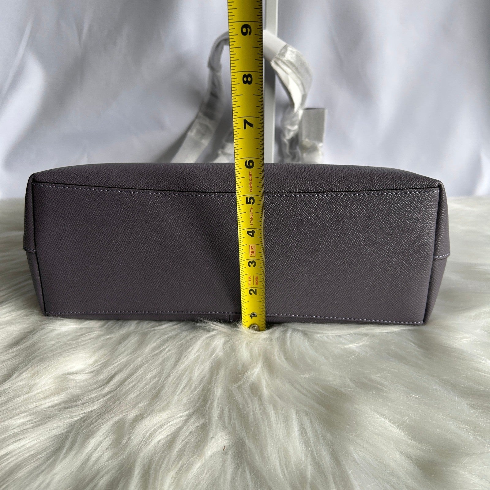 Coach Fiona Vintage Purple Crossgrain Leather Zip Tote Bag NEW 4454 CW395