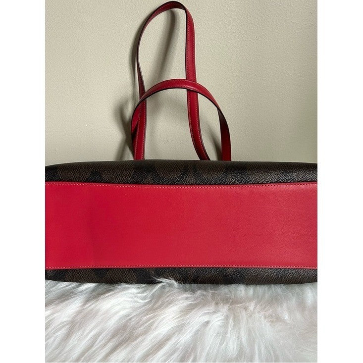 Coach Station Shoulder Bag - Walnut Red - Good