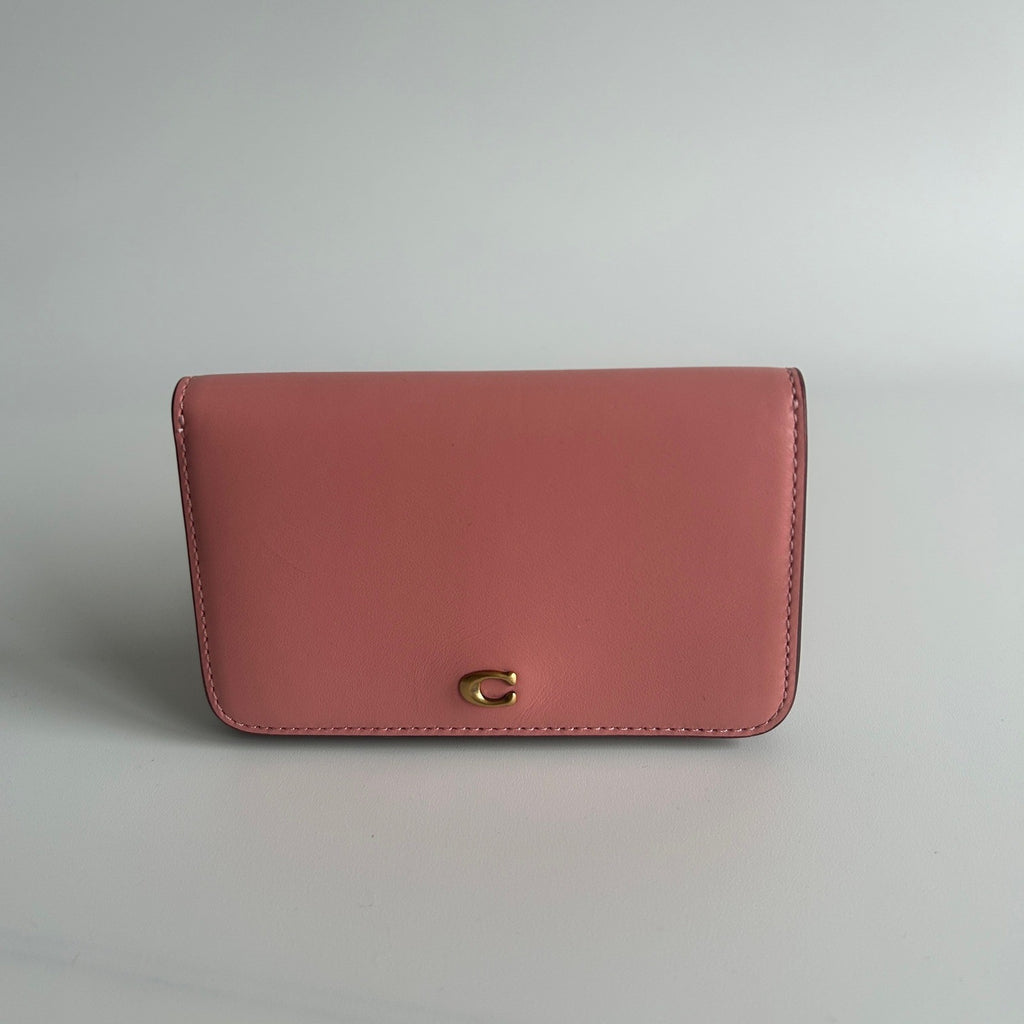 Coach Wyn Small Wallet Candy Pink Multi Leather Colorblock C5358 NEW