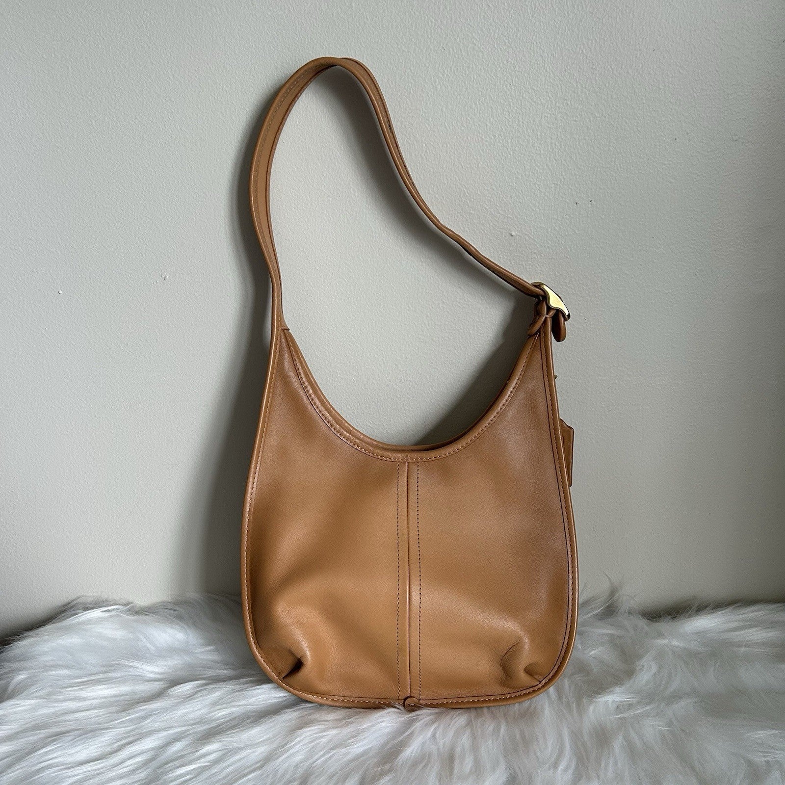 Coach Ergo Tan Natural Leather Shoulder Bag C2265 Good Condition