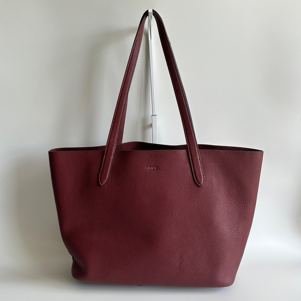 Coach Cameron Burgundy Pebbled Leather Tote Bag CC050 Excellent