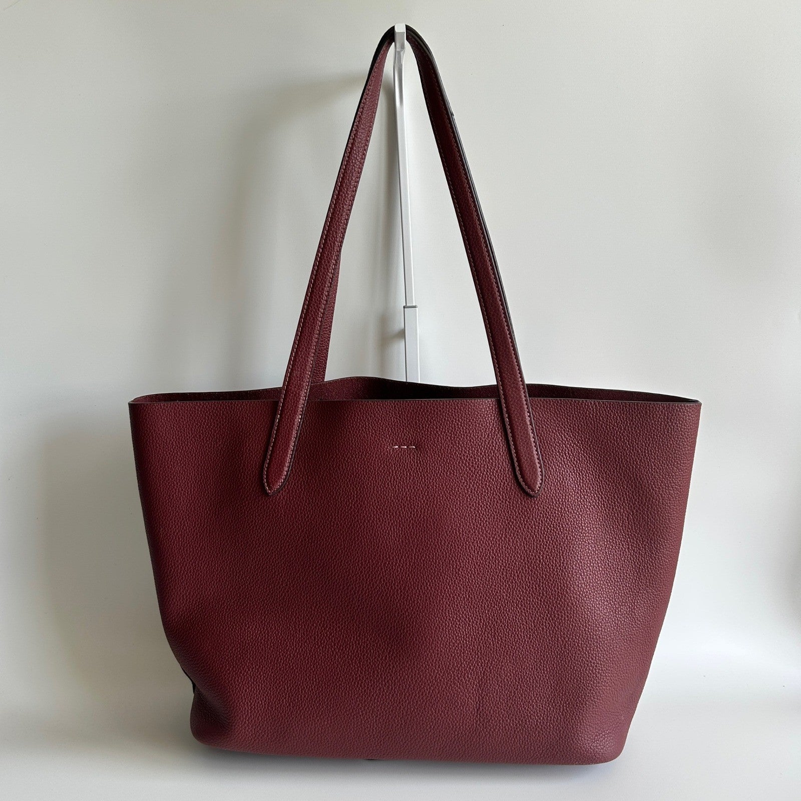 Coach Cameron Burgundy Pebbled Leather Tote Bag CC050 Excellent