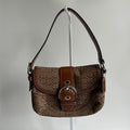Coach Soho Signature Brown Canvas Leather Shoulder Bag EXCELLENT