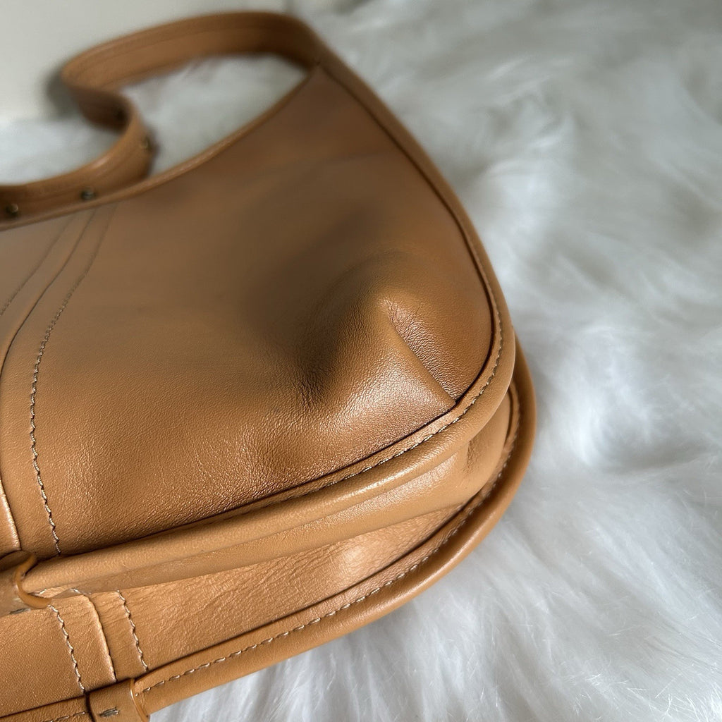 Coach Ergo Tan Natural Leather Shoulder Bag C2265 Good Condition