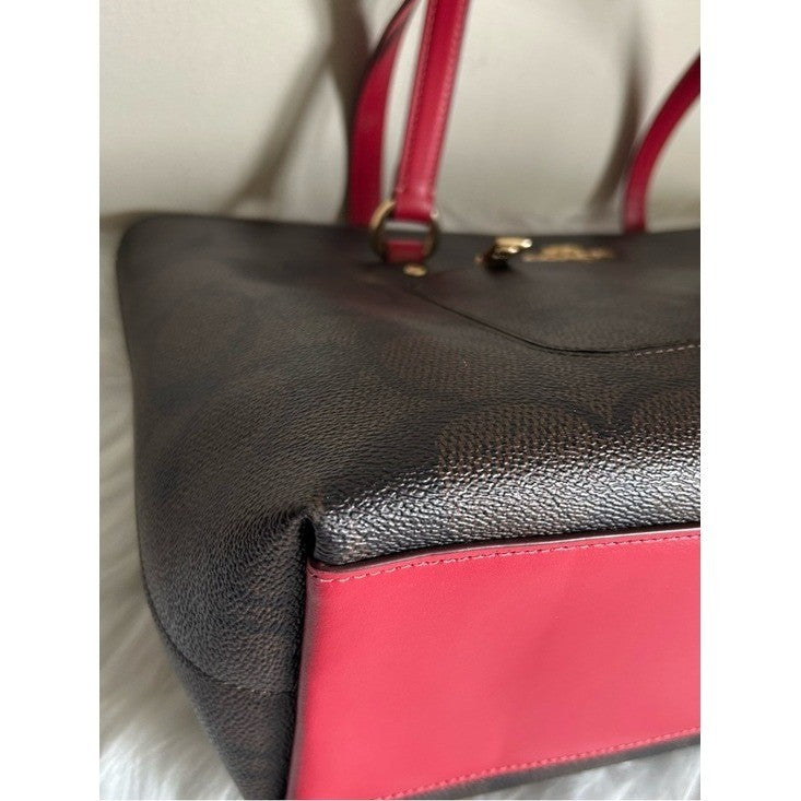 Coach Station Shoulder Bag - Walnut Red - Good