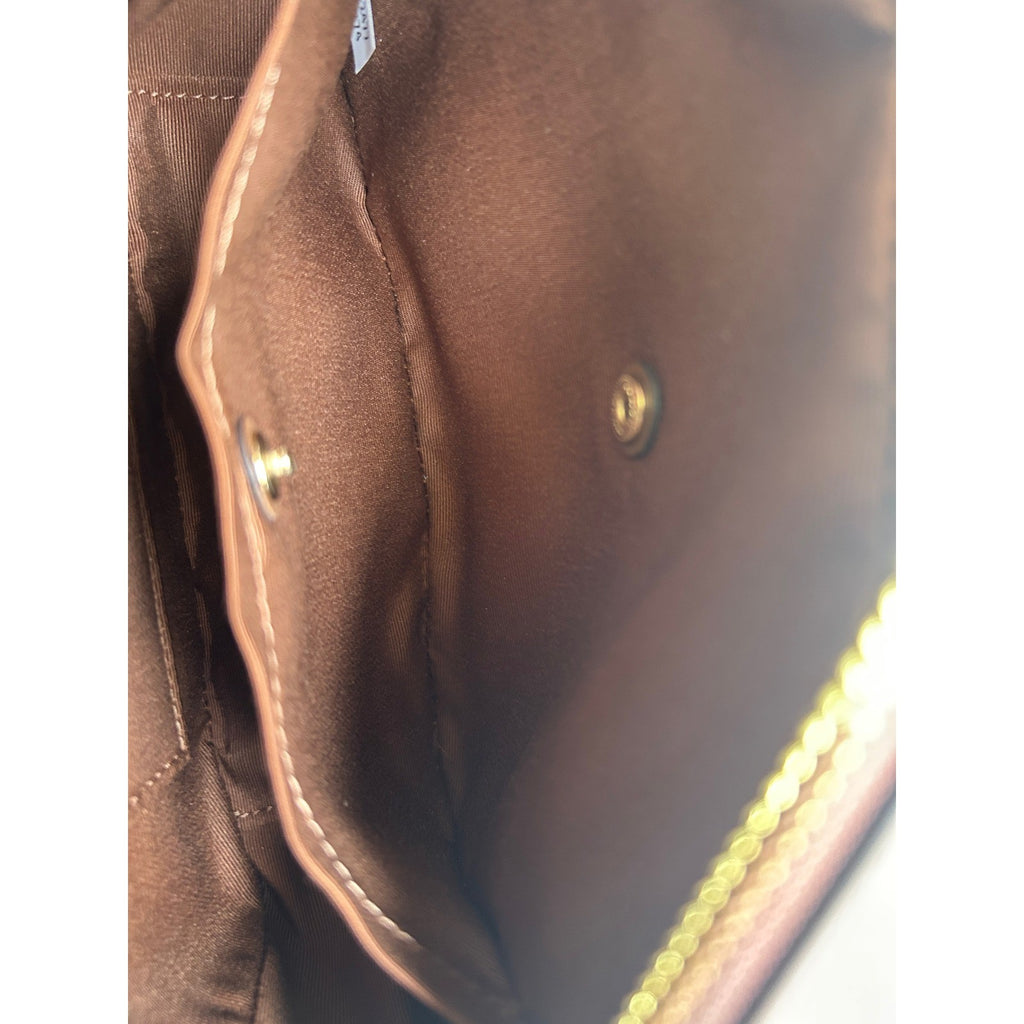 Coach Mini Jamie Camera Bag Brown Signature Canvas Crossbody Excellent