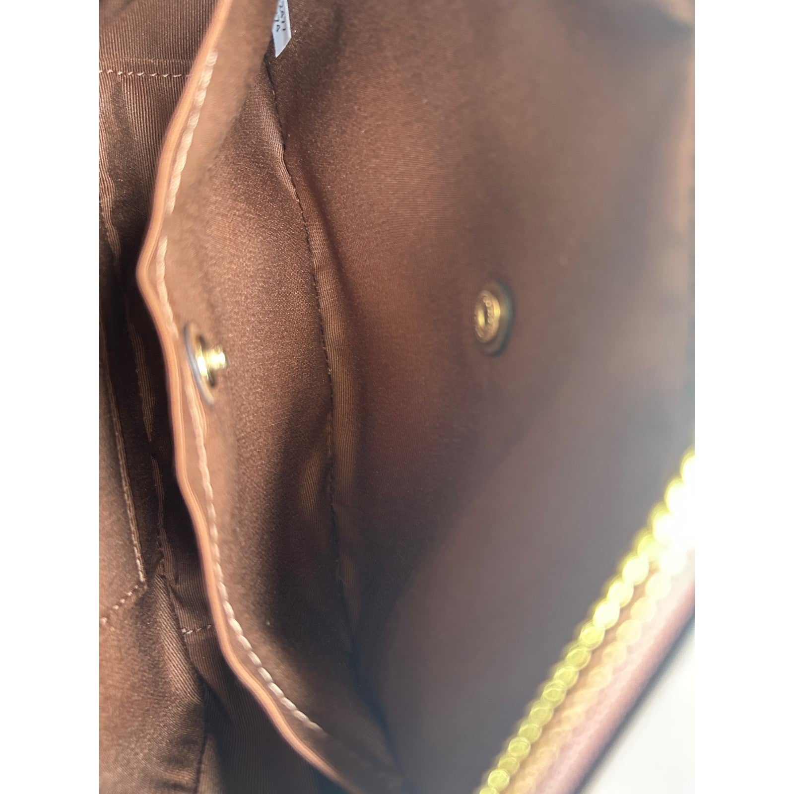 Coach Mini Jamie Camera Bag Brown Signature Canvas Crossbody Excellent
