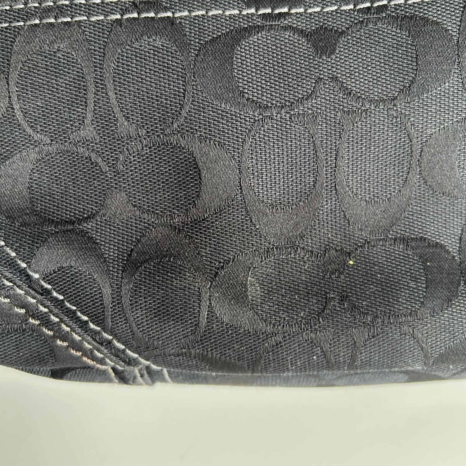Coach Chelsea Black Signature Canvas Leather Shoulder Bag 11014 Good