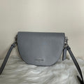 Coach Ellen Grey Pebbled Leather Crossbody Bag Excellent
