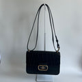 Coach Morgan Square Black Crocodile Embossed Leather Crossbody Bag Excellent
