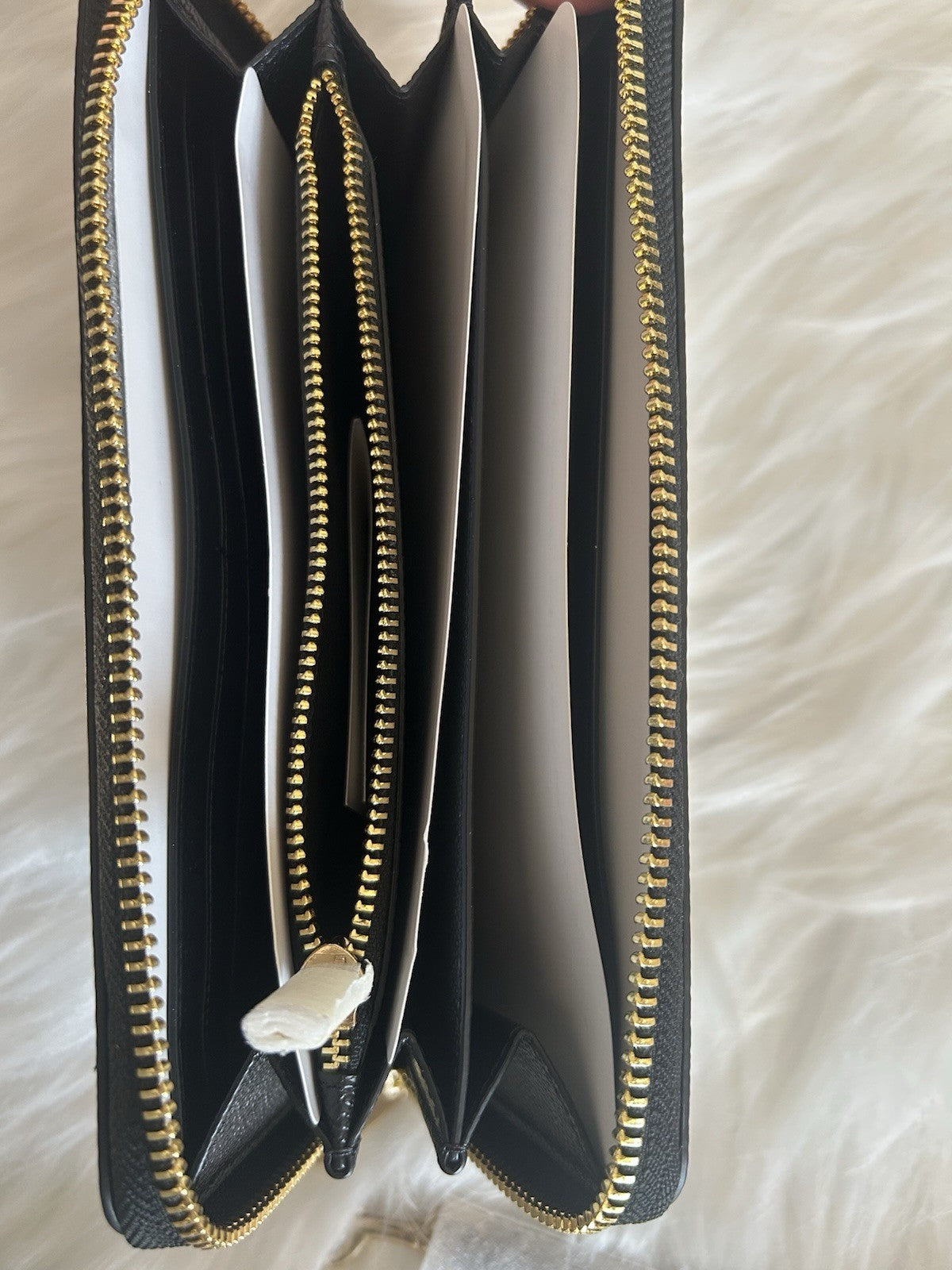 NWOT Coach Long Zip Around Wallet In Gold/Black