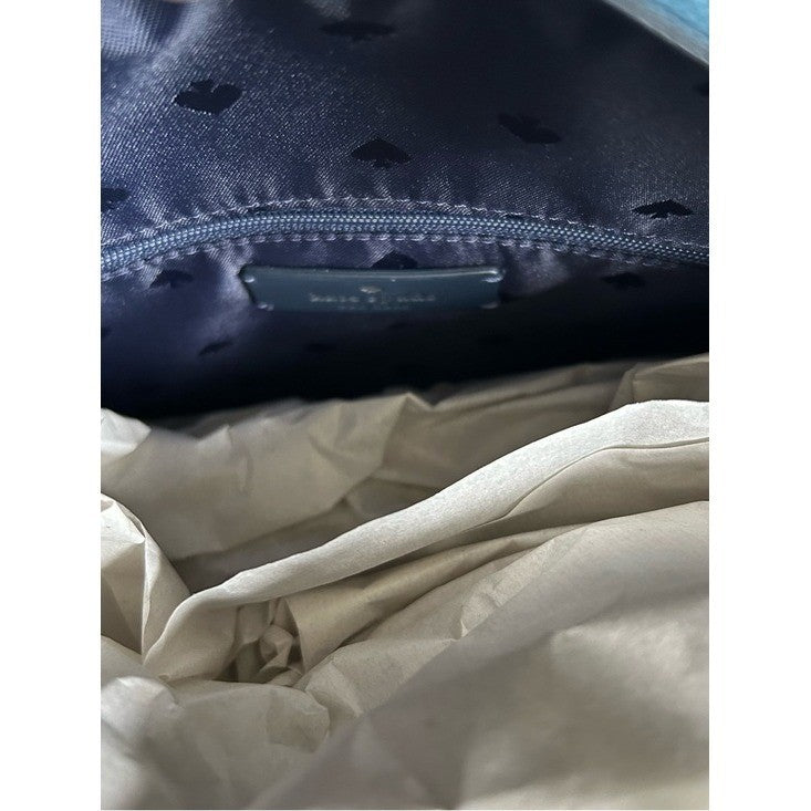 Kate Spade Harper Niagara Blue Pebbled Leather Tote Bag NEW