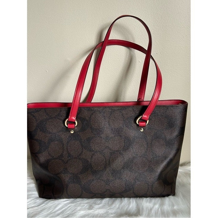 Coach Station Shoulder Bag - Walnut Red - Good