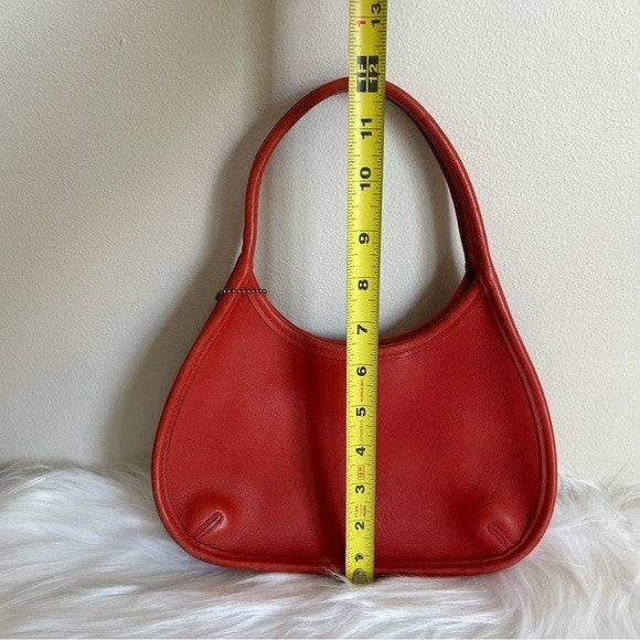 Coach Ergo 9020 Red Glovetanned Leather Shoulder Bag Good