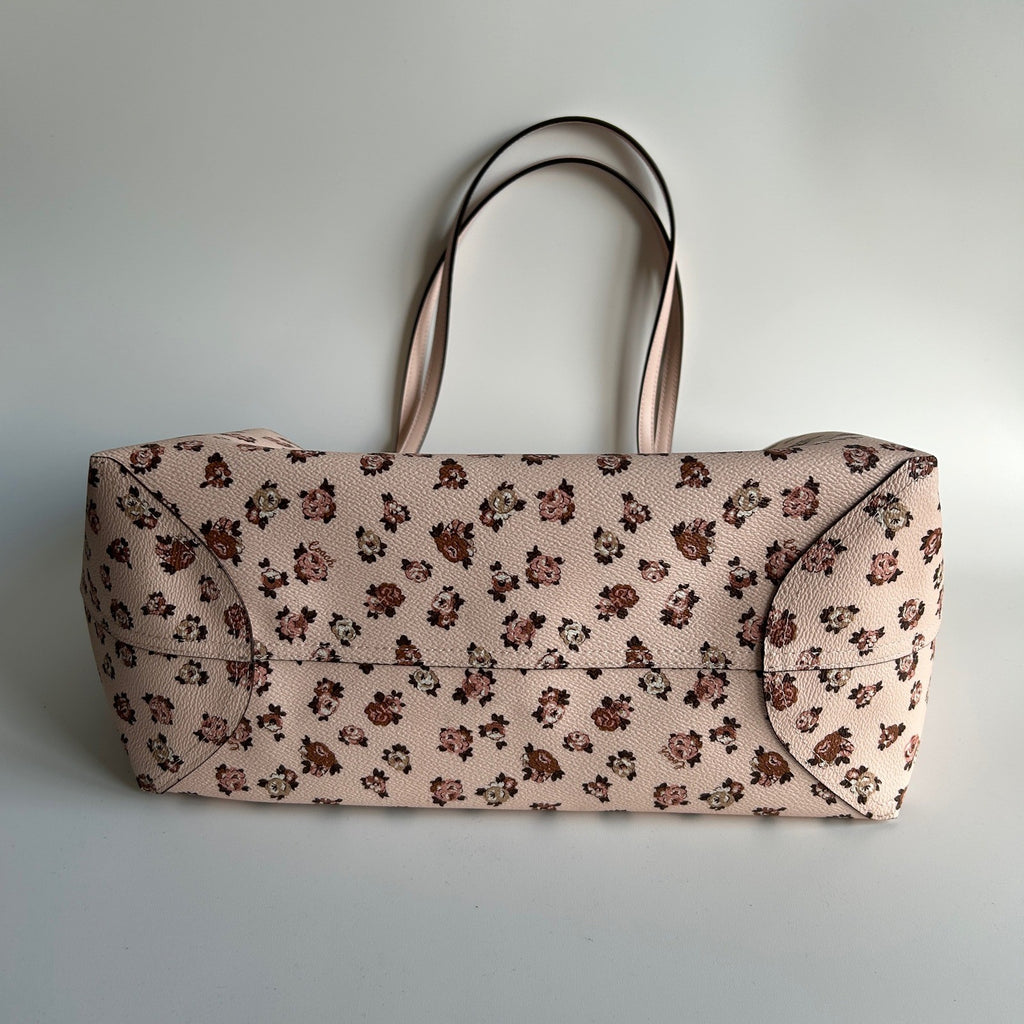 Coach City Tote Rose Print Blush Multi Crossgrain Leather Bag NEW CY682
