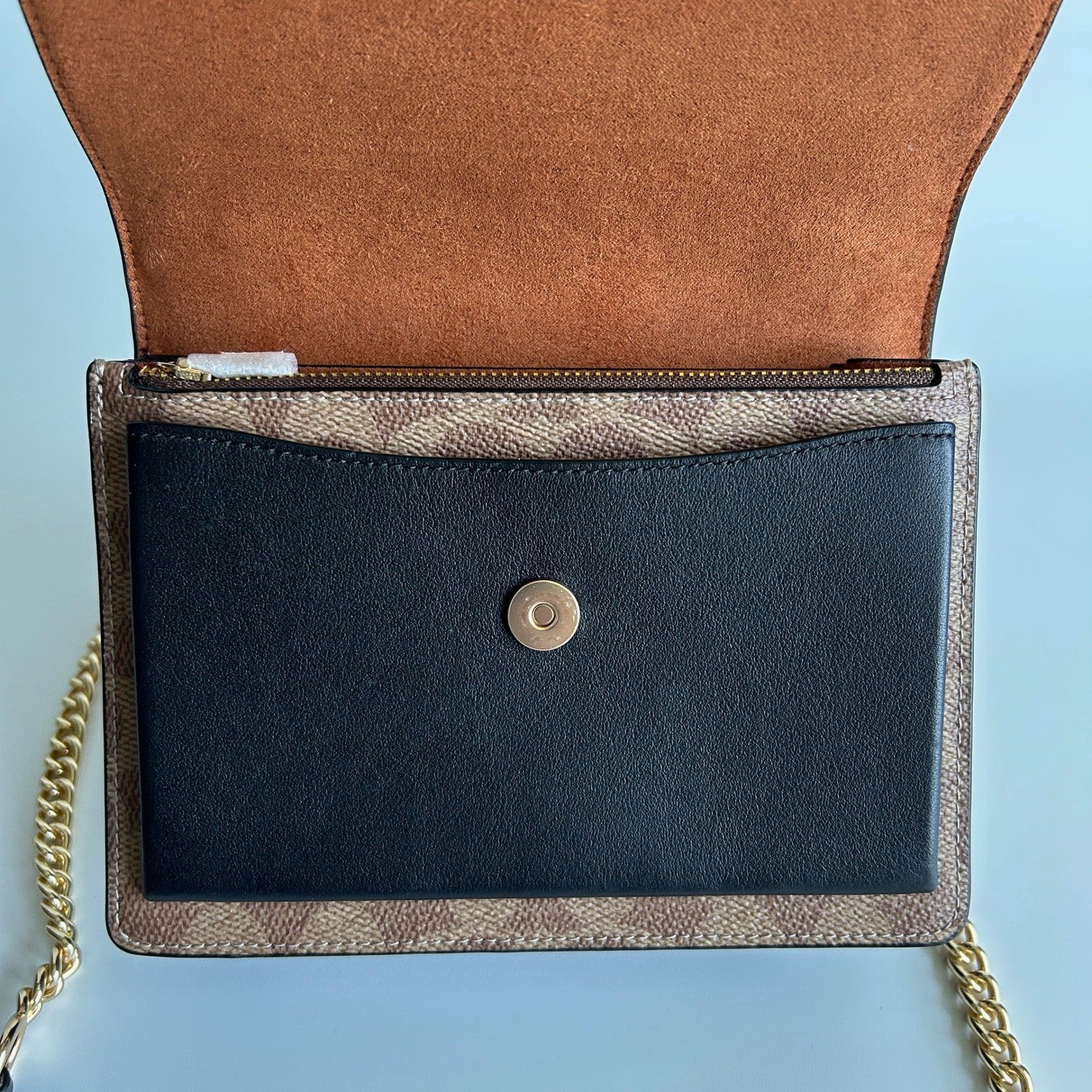 Coach Mini Klare Crossbody Brown Black Canvas Leather Bag CW206 Excellent