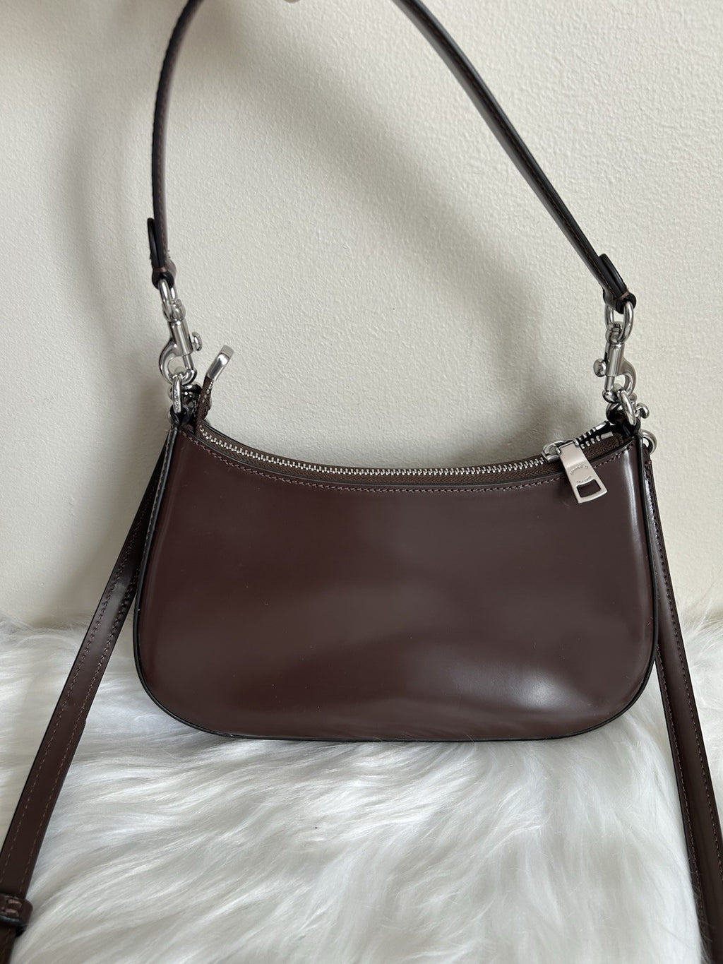 Coach Teri Shoulder Bag in Silver/Maple