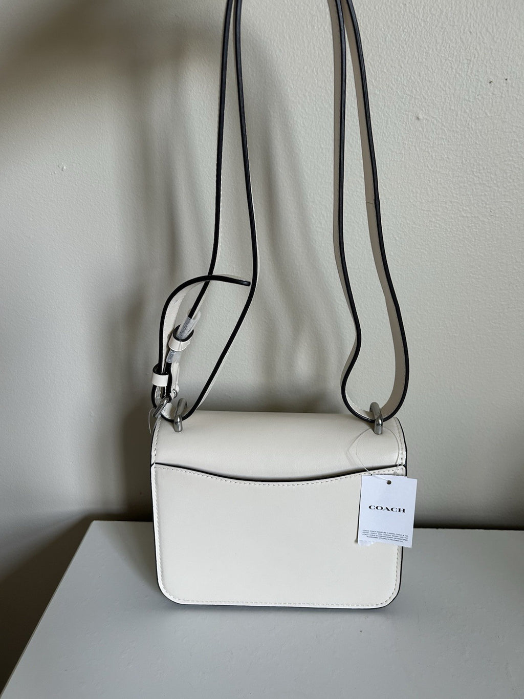 Coach Morgan Crossbody Bag Chalk White Leather Flap Shoulder Handbag CJ543