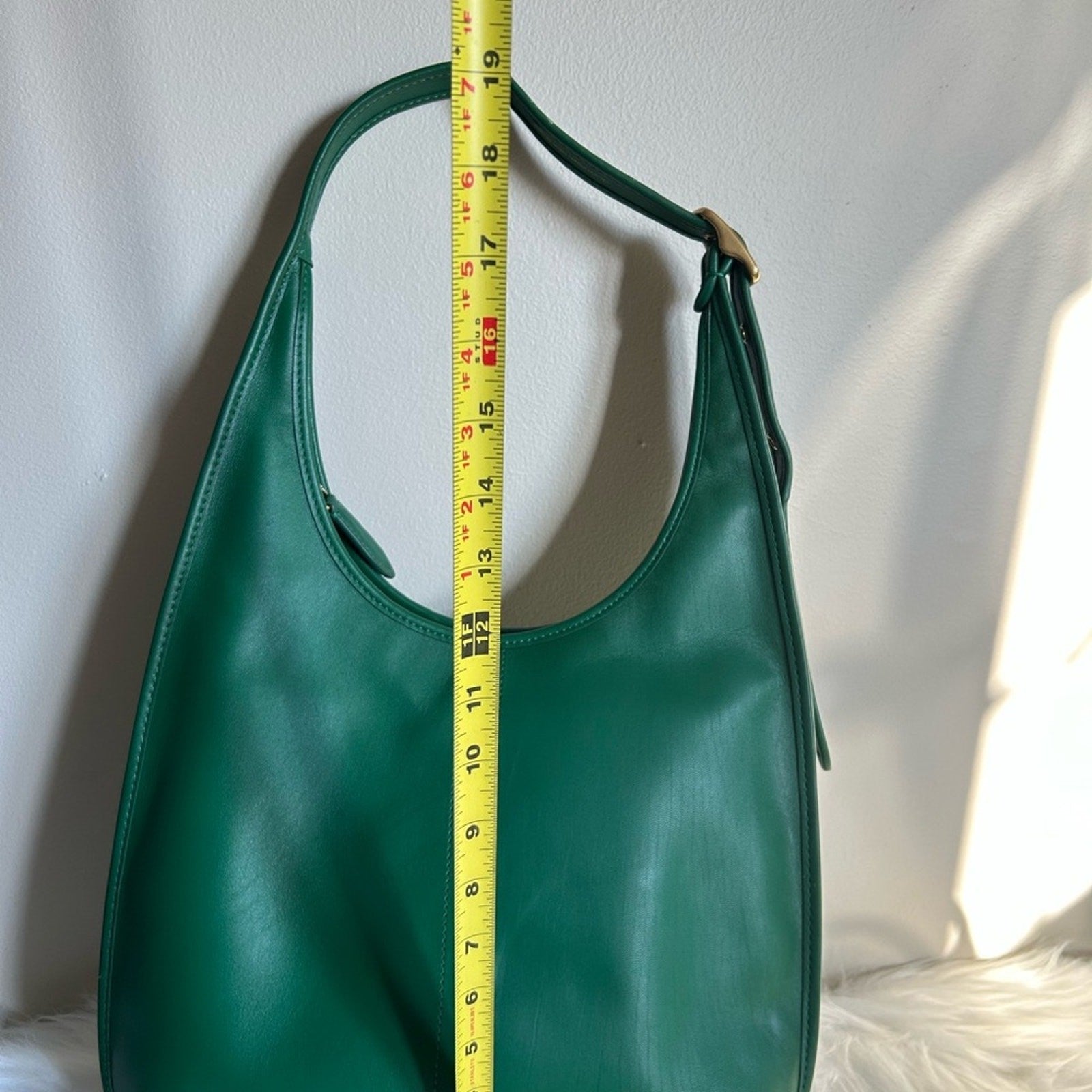 Coach Ergo Green Glovetanned Leather Hobo Shoulder Bag Excellent