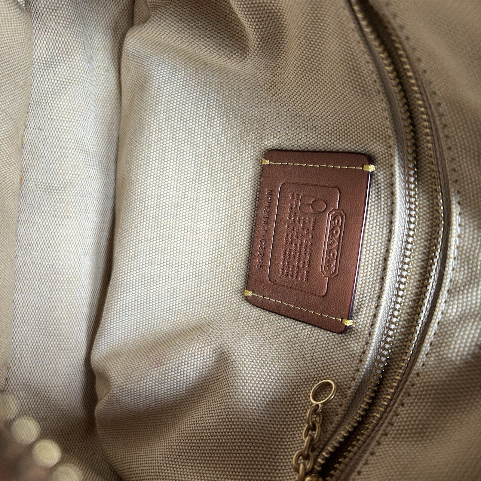 Coach Ergo Tan Natural Leather Shoulder Bag C2265 Good Condition